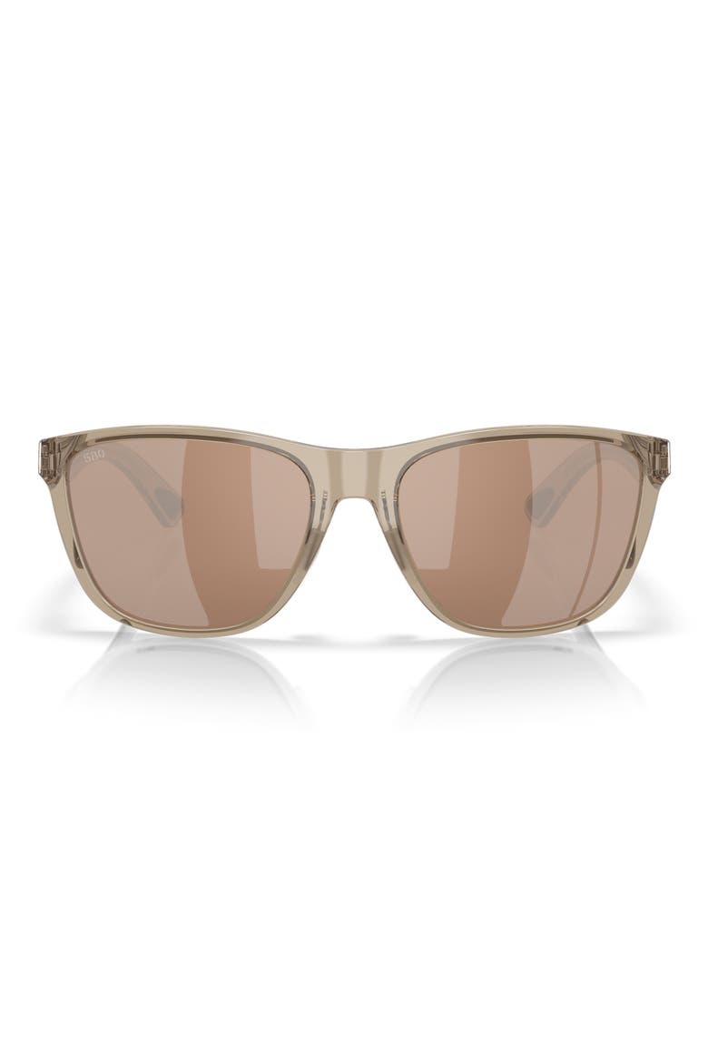 Corrientes 57mm Sunglasses, Main, color, TAUPE / COPPER SILVER