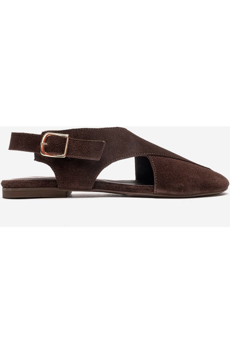 Forever & Always Shoes Monaro Leather Sandal, Alternate, color, Brown Suede