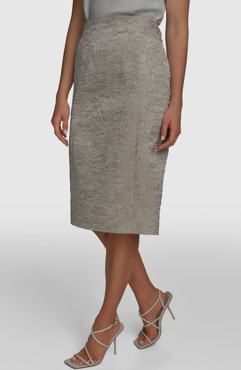 Donna Karan New York Crinkled Satin Pencil Skirt, Main, color,