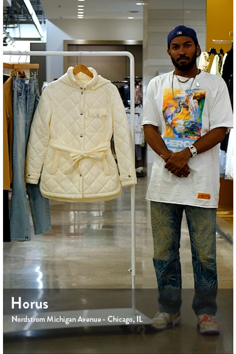 Diamond Quilt Hooded Belted Shacket video