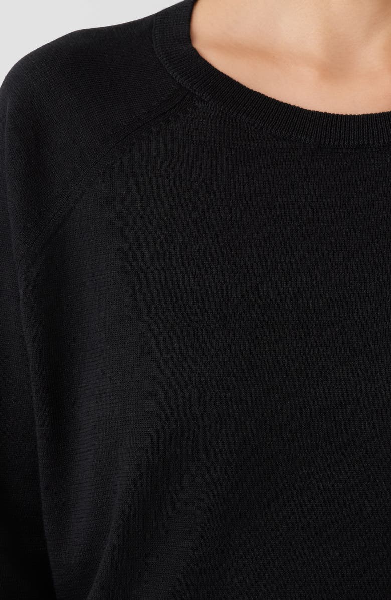 Eileen Fisher Raglan Sleeve Boxy Organic Linen & Organic Cotton Sweater, Alternate, color, 