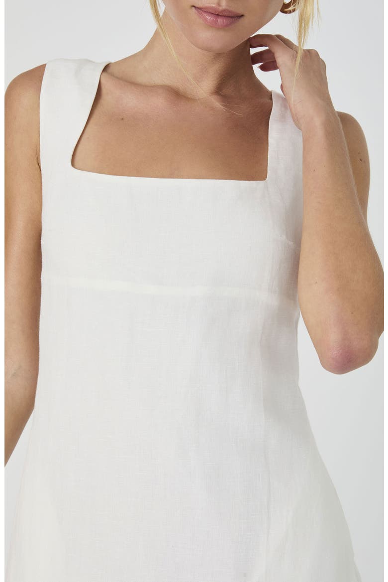 Birdie Square Neck Minidress, Alternate, color, SUMMER WHITE