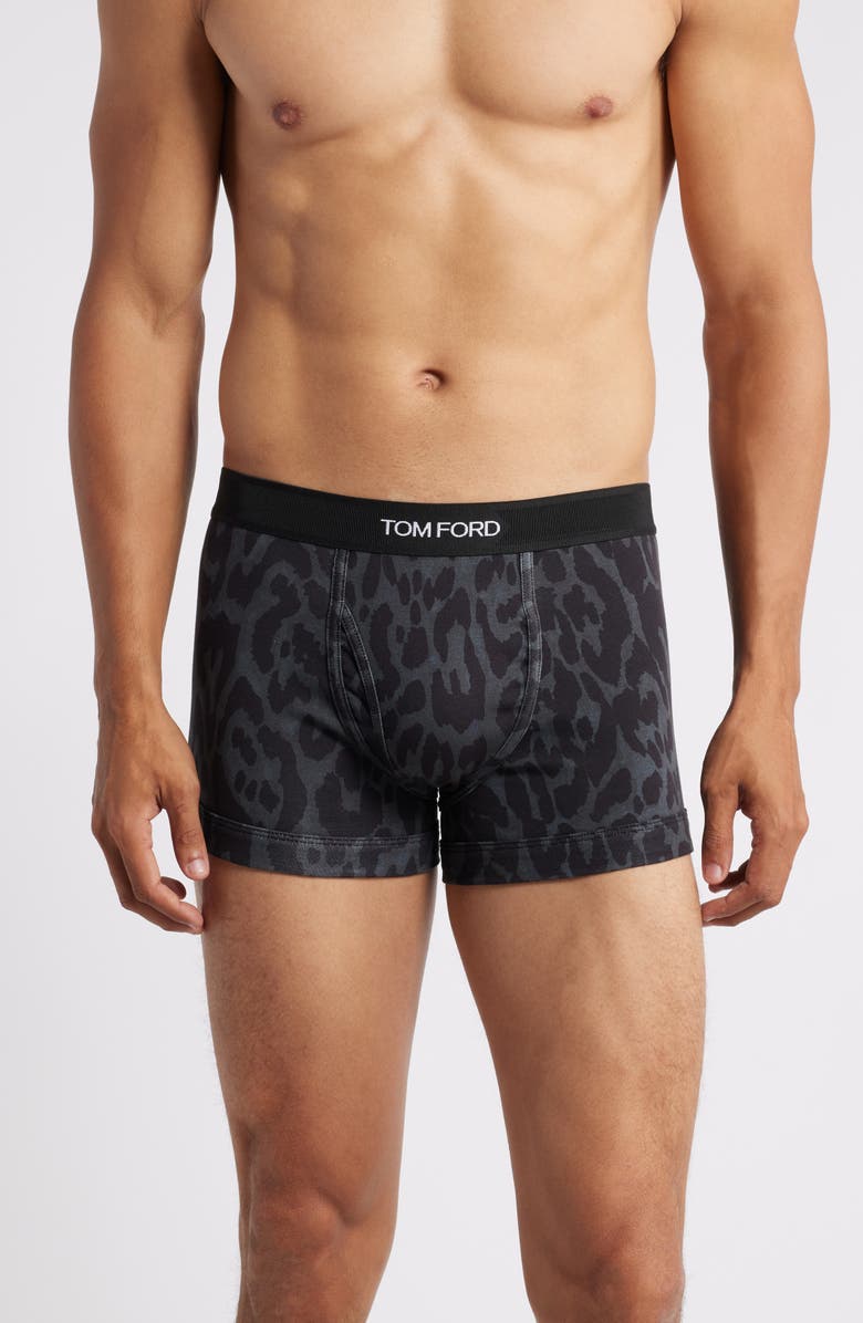 TOM FORD Cheetah Print Stretch Cotton Jersey Boxer Briefs, Main, color, 