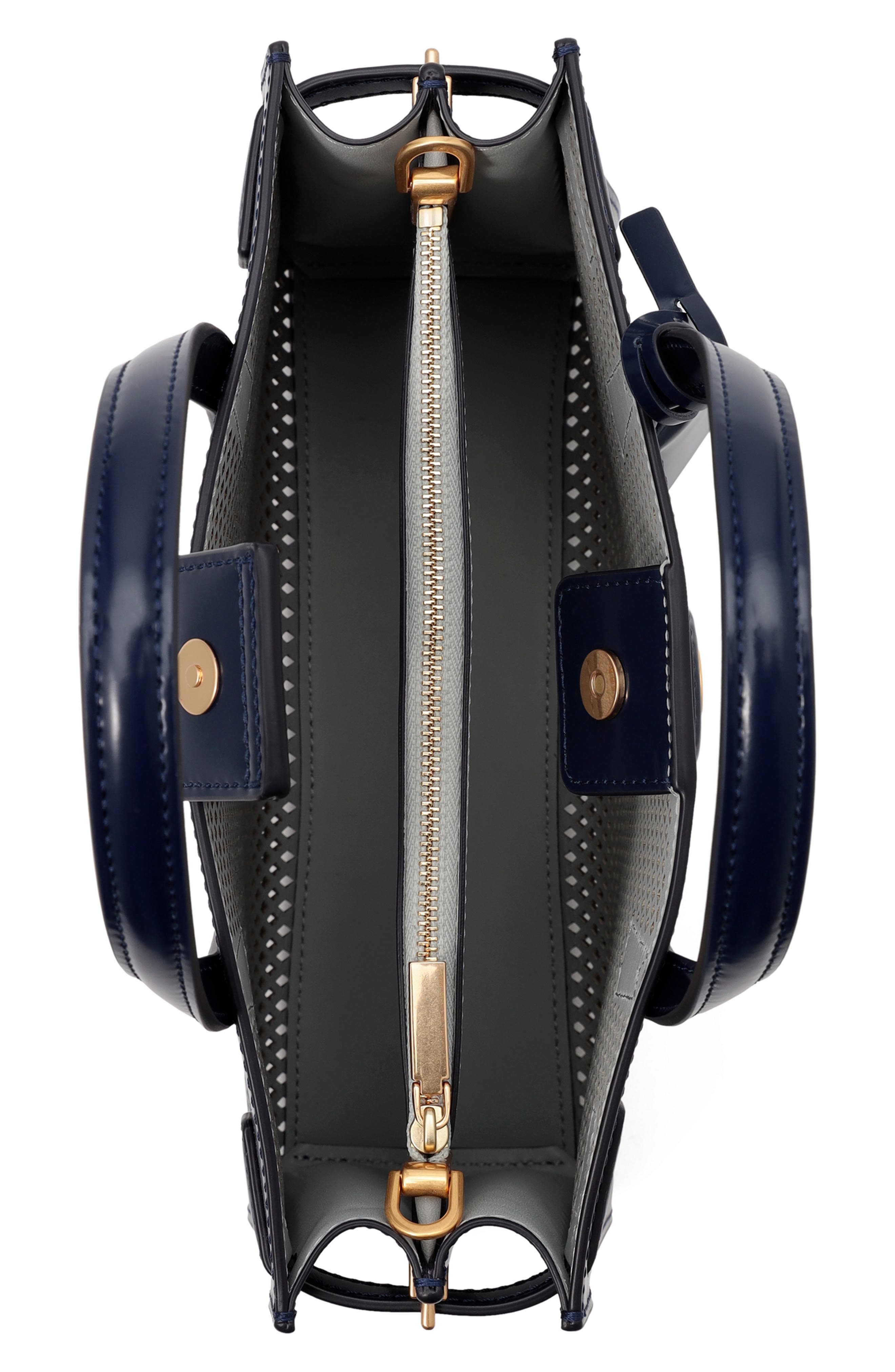 Tory Burch Small Robinson Perforated Leather Satchel, Alternate, color, 