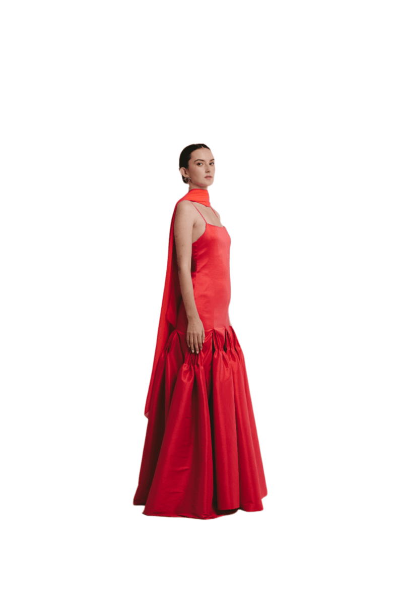 SEZ Triana Dress, Main, color, Scarllet