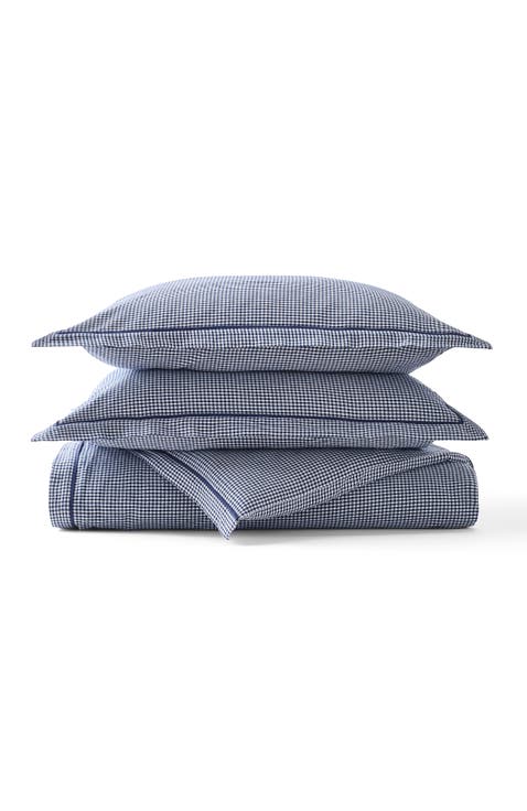 Gingham Oxford Luxury Cotton Duvet Cover Sets