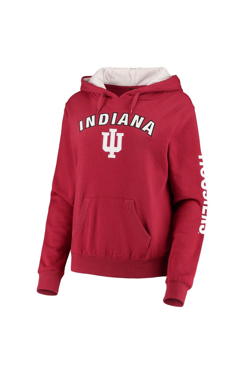 COLOSSEUM Women's Colosseum Crimson Indiana Hoosiers Loud and Proud Pullover Hoodie, Alternate, color, 