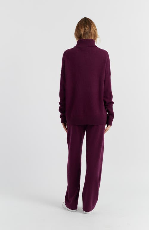 Chinti & Parker Pure Cashmere Roll Neck Sweater In Burgundy