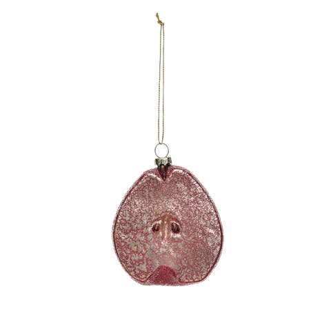 Mercury Glass Pear Ornament, Multicolor