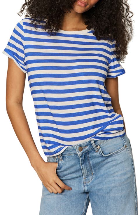 Abstract Print Cotton Blend T-Shirt