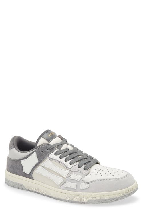 Amiri Distressed Skel Low Top Sneaker In Gray