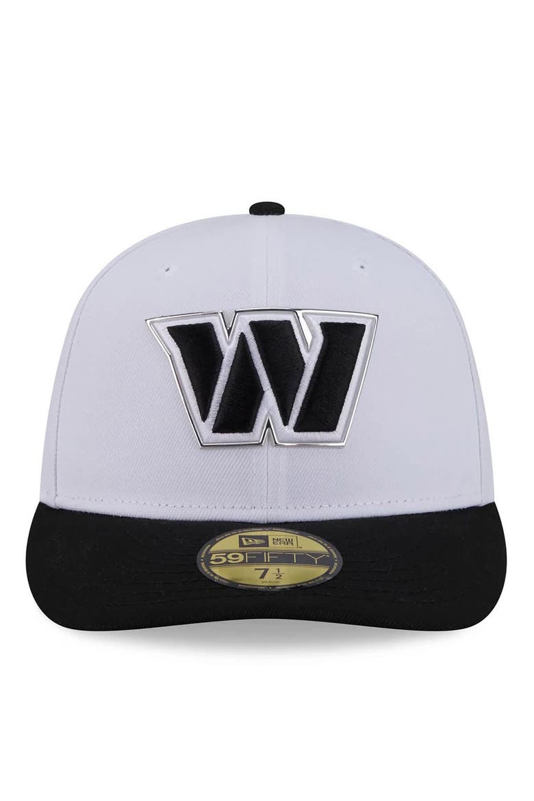 Men's New Era  White/Black Washington Commanders 2026 NFL Draft Pre-Curved 59FIFTY Fitted Hat, Alternate, color, White
