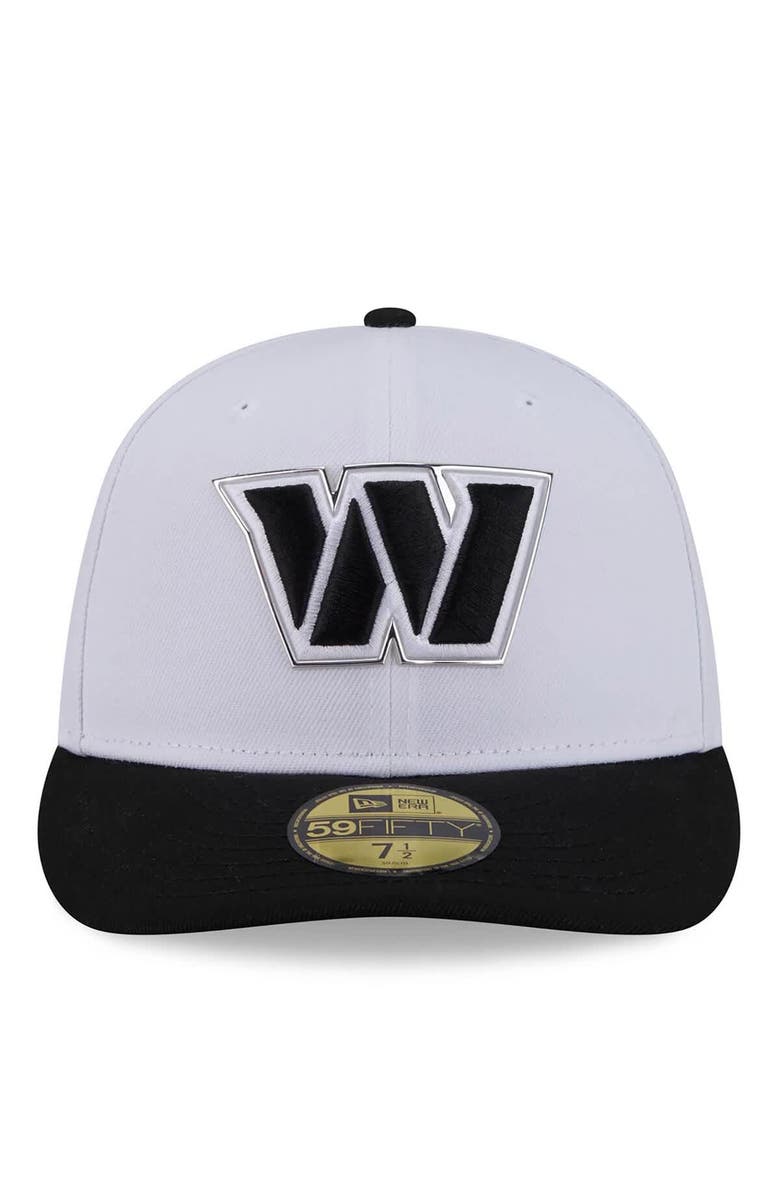 New Era Men's New Era  White/Black Washington Commanders 2026 NFL Draft Pre-Curved 59FIFTY Fitted Hat, Alternate, color, White