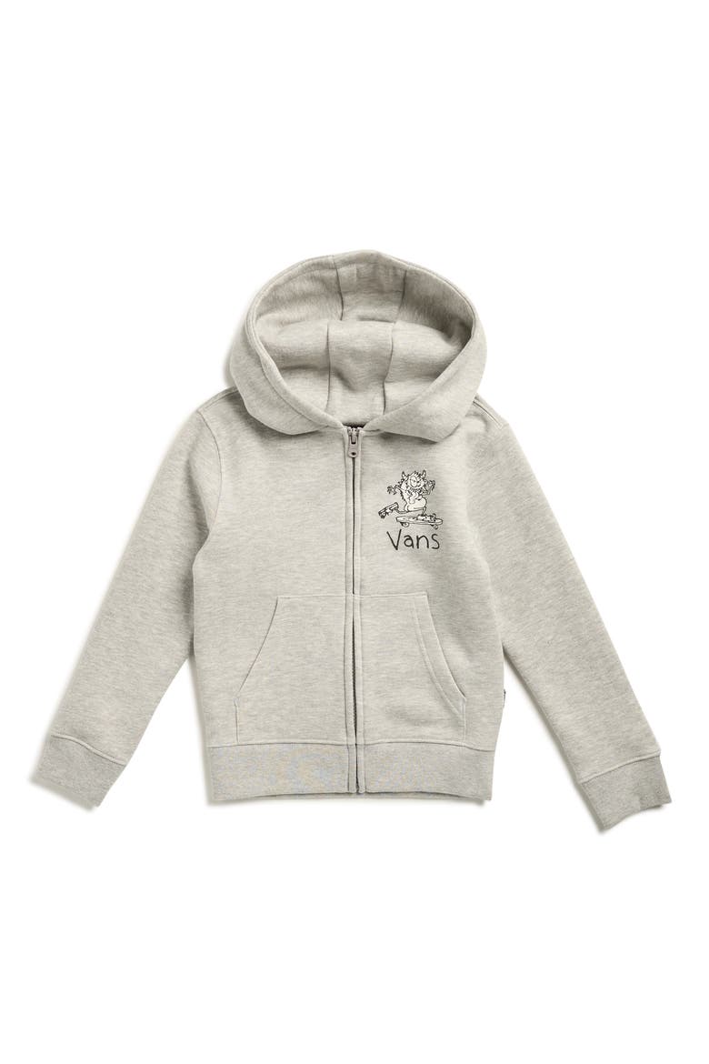 Kids' SK8 Posse Zip Hoodie, Main, color, CEMENT HEATHER