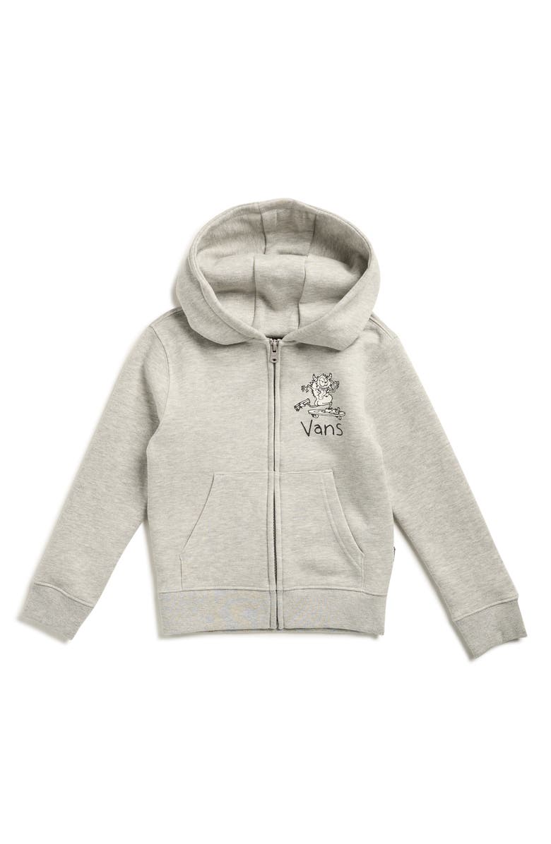 Vans Kids' SK8 Posse Zip Hoodie, Main, color, Cement Heather