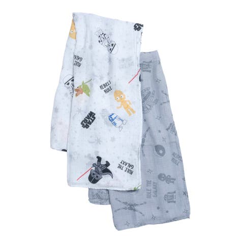 Star Wars 2-Pack Cotton Muslin Newborn Baby Swaddle Blankets