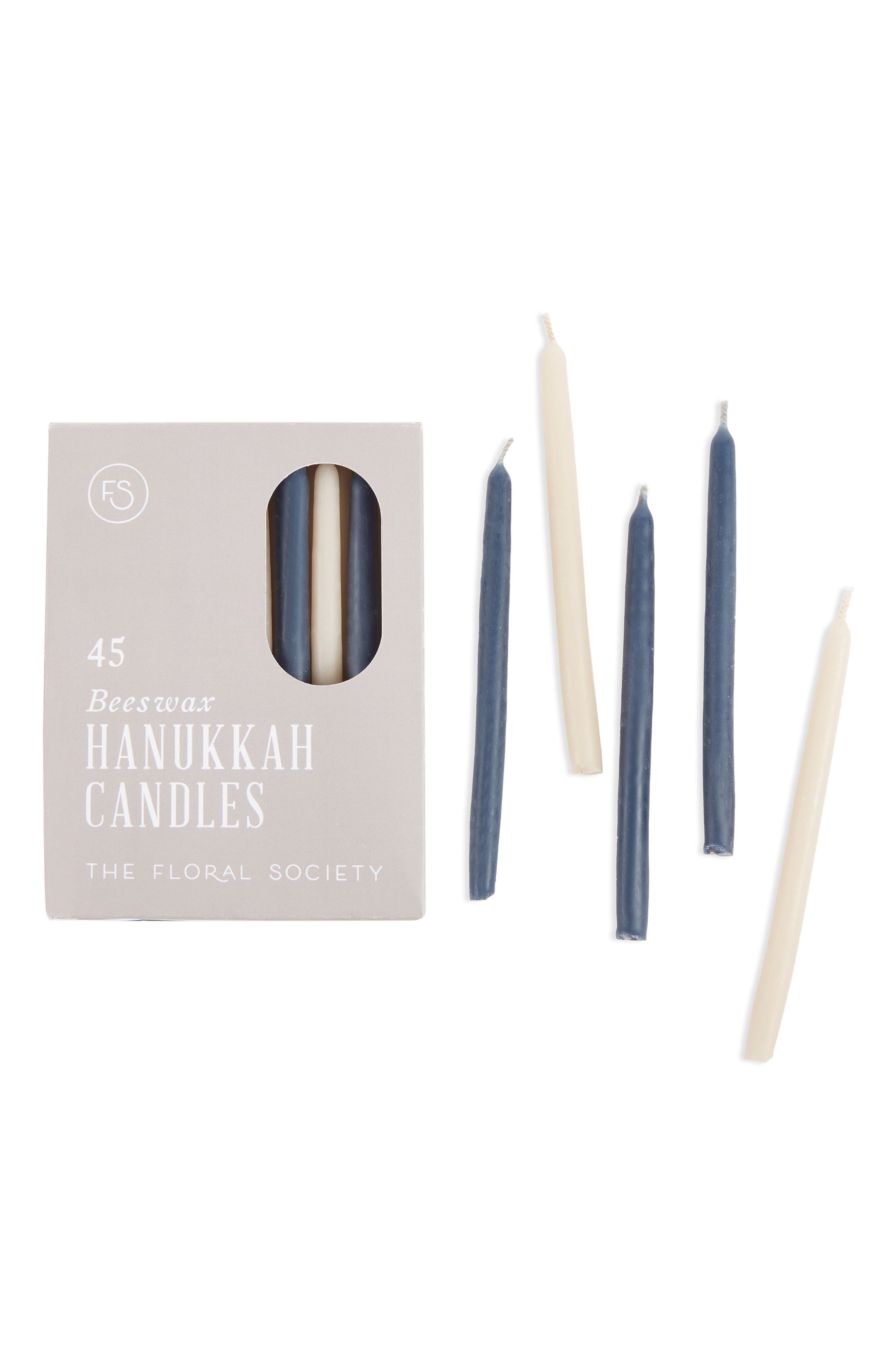 The Floral Society 45-Pack Mixed Hanukkah Candles in Blue White 