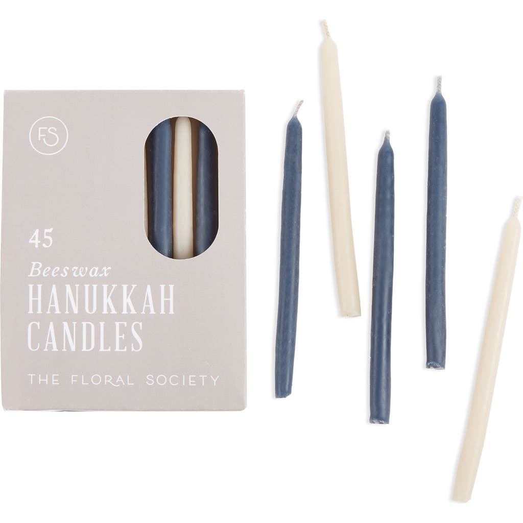 The Floral Society 45-pack Mixed Hanukkah Candles In Blue