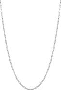 Spero London Rectangular Link Chain Sterling Silver Necklace