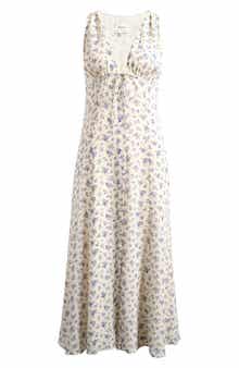 Reformation Ceara Plunge Neck Midi Dress