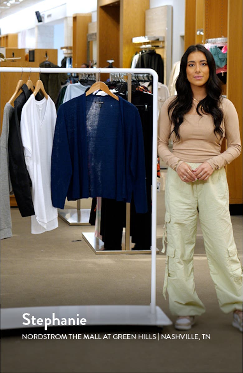 Ribbed Organic Linen & Cotton Cardigan, sales video thumbnail