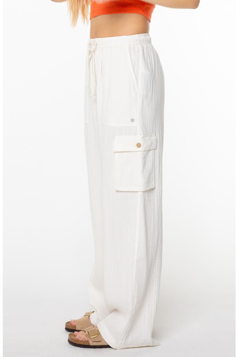 Precious Cargo Beach Cotton Gauze Pants, Alternate, color, EGRET