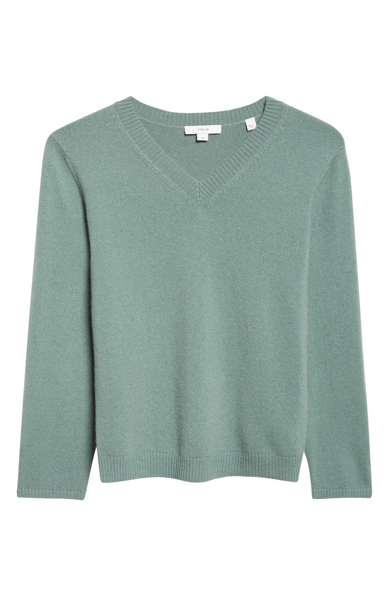 Vince V-Neck Sweater, Alternate, color, Dark Pistacchi