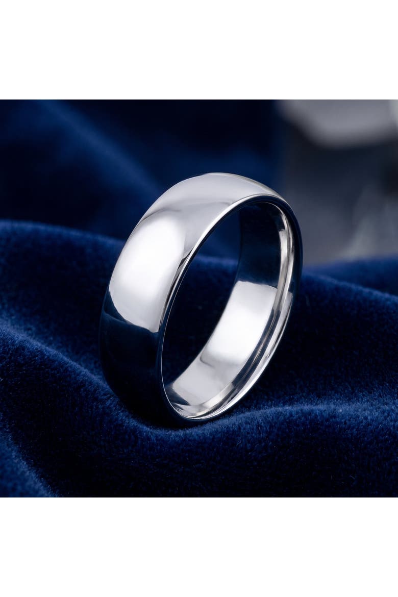 Men's Polished Tungsten 6mm Dome Comfort Fit Ring Wedding Band, Alternate, color, Tungsten