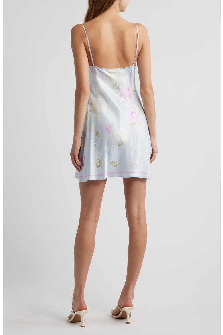 Beliona Floral Minidress, Alternate, color, AMETHYST SKY