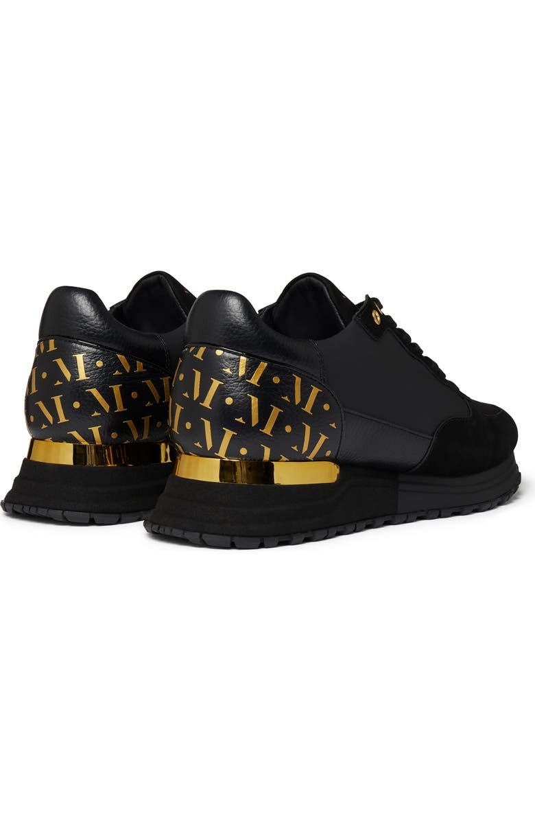 MALLET Popham Luxe Gloss Sneakers, Alternate, color, Black / Gold