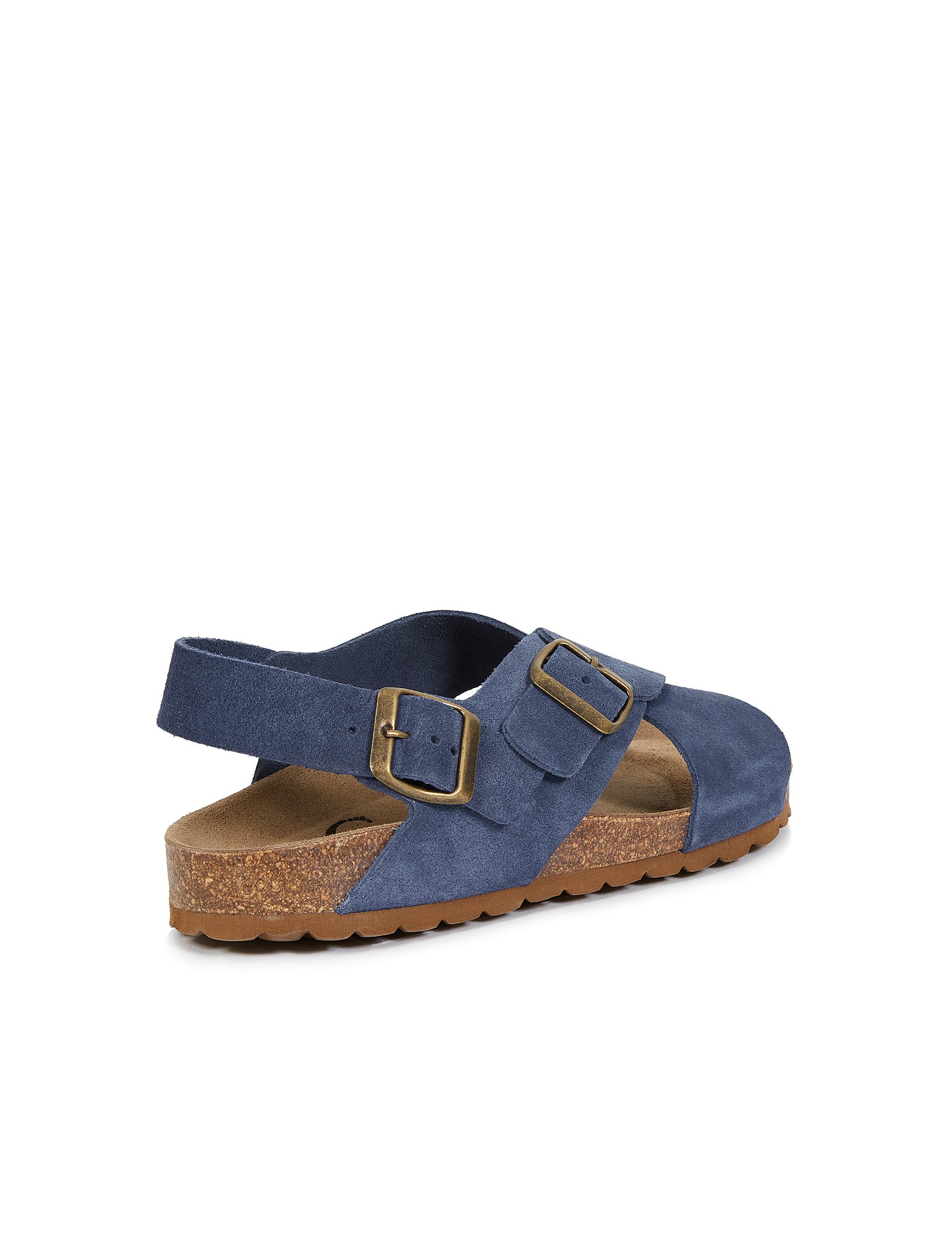 Celtic & Co. Crossover Wedge Sandal, Alternate, color, Indigo
