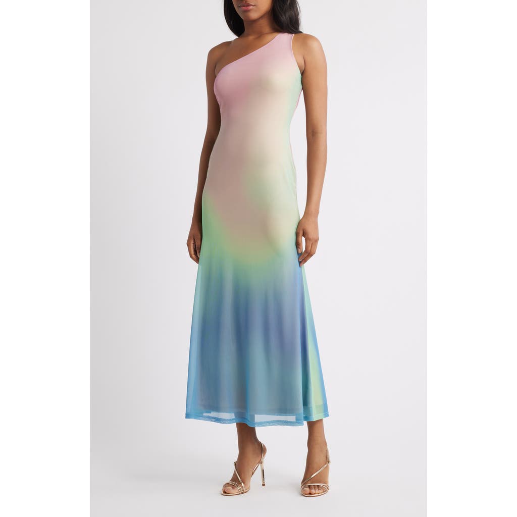 Rare London Blur One Shoulder A-line Dress