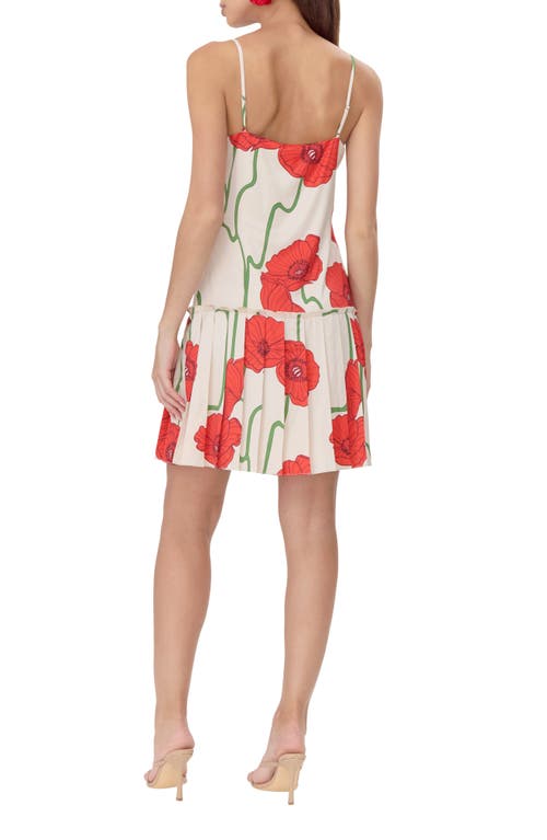 ADELYN RAE ADELYN RAE CAMILA ABSTRACT ROSE PRINT MINIDRESS 