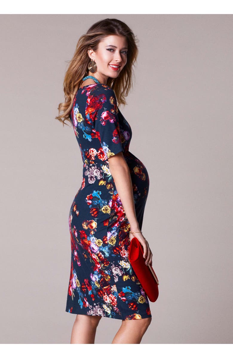 Tiffany Rose Maternity Anna Shift Dress, Alternate, color, Midnight Garden