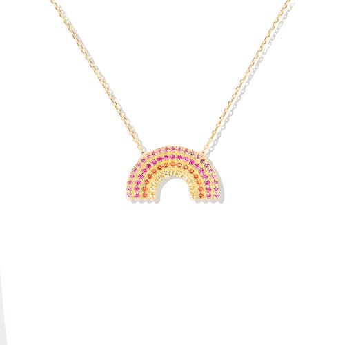 Campbell + Charlotte Juju Rainbow Charm Necklace In Gold