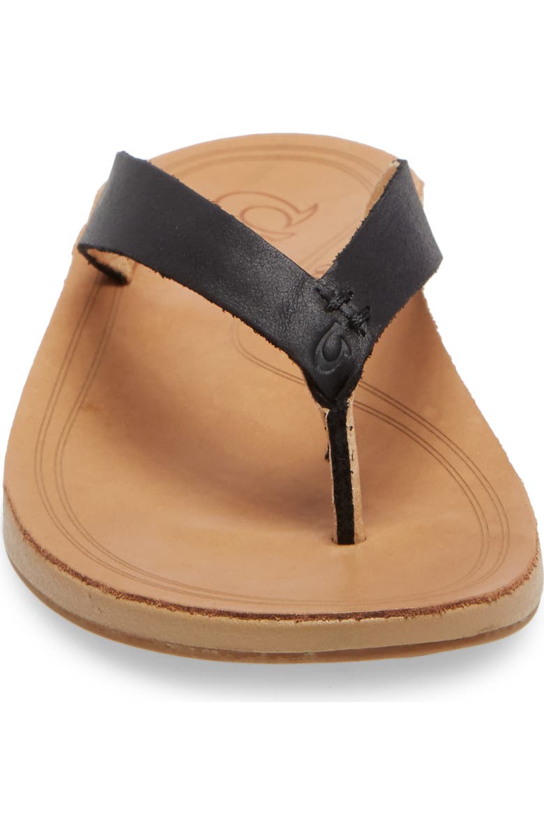 OluKai Nonohe Leather Flip Flop, Alternate, color,