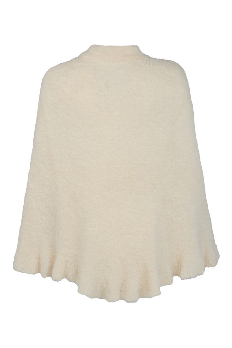 Plush Capelet Pomcho, Alternate, color, IVORY