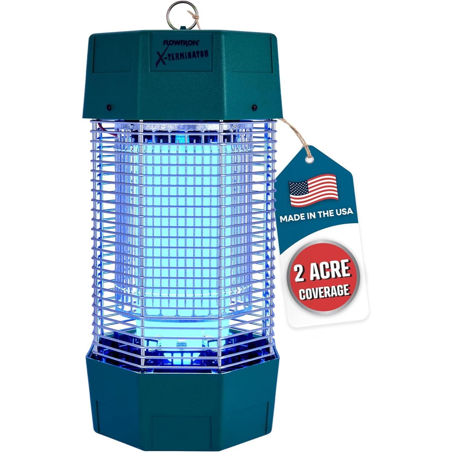 Flowtron 2 Acres Electric Bug Zapper, 120W Outdoor Bug Zapper with Dual Lure Method, UV Light & More in Green at Nordstrom