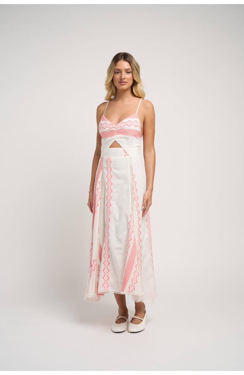 GUADALUPE DESIGN Filomena Linen Dress, Alternate, color, Pink