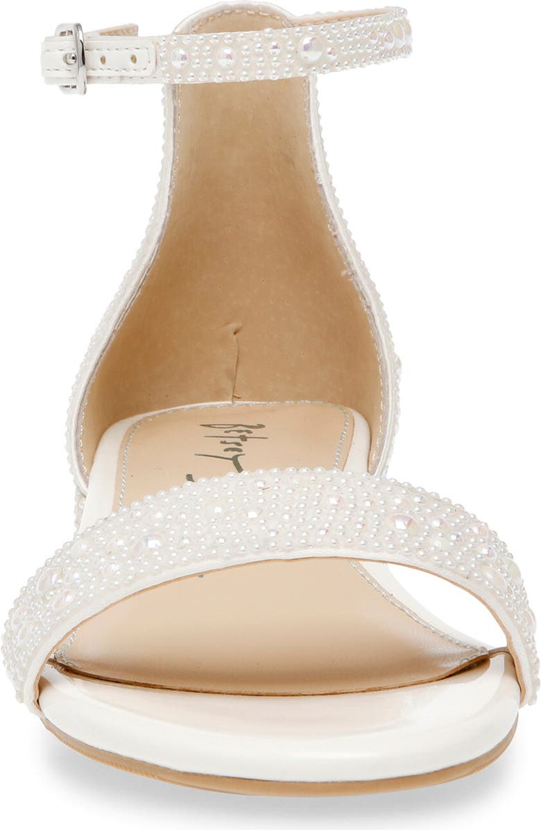 Betsey Johnson Rhinestone Ankle Strap Sandal, Alternate, color,