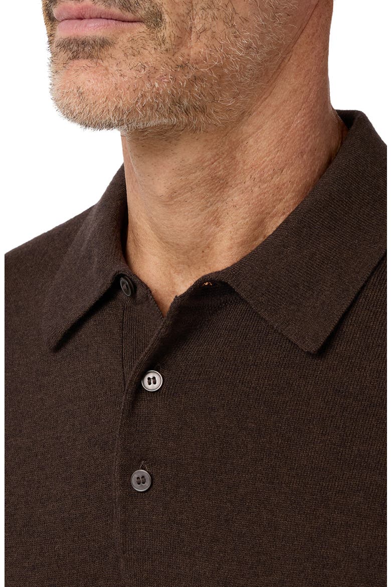 Heritage Long Sleeve Sweater Polo, Alternate, color, ESPRESSO HEATHER