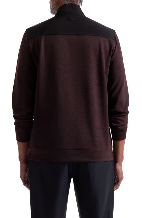 Bugatchi Quarter Zip Pullover In Burgundy