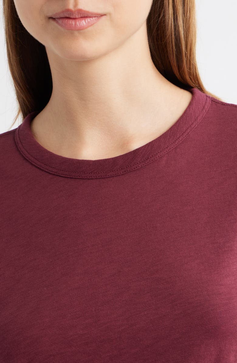 rag & bone The Slub Cotton T-Shirt, Alternate, color, Burgundy