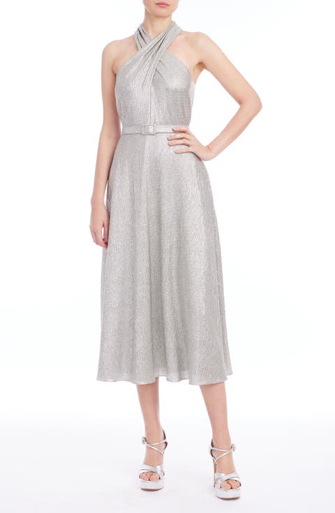 Twist Halter Midi Dress