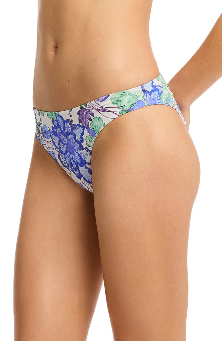 Sea Level Malay Cheeky Bikini Bottoms, Alternate, color, Blue
