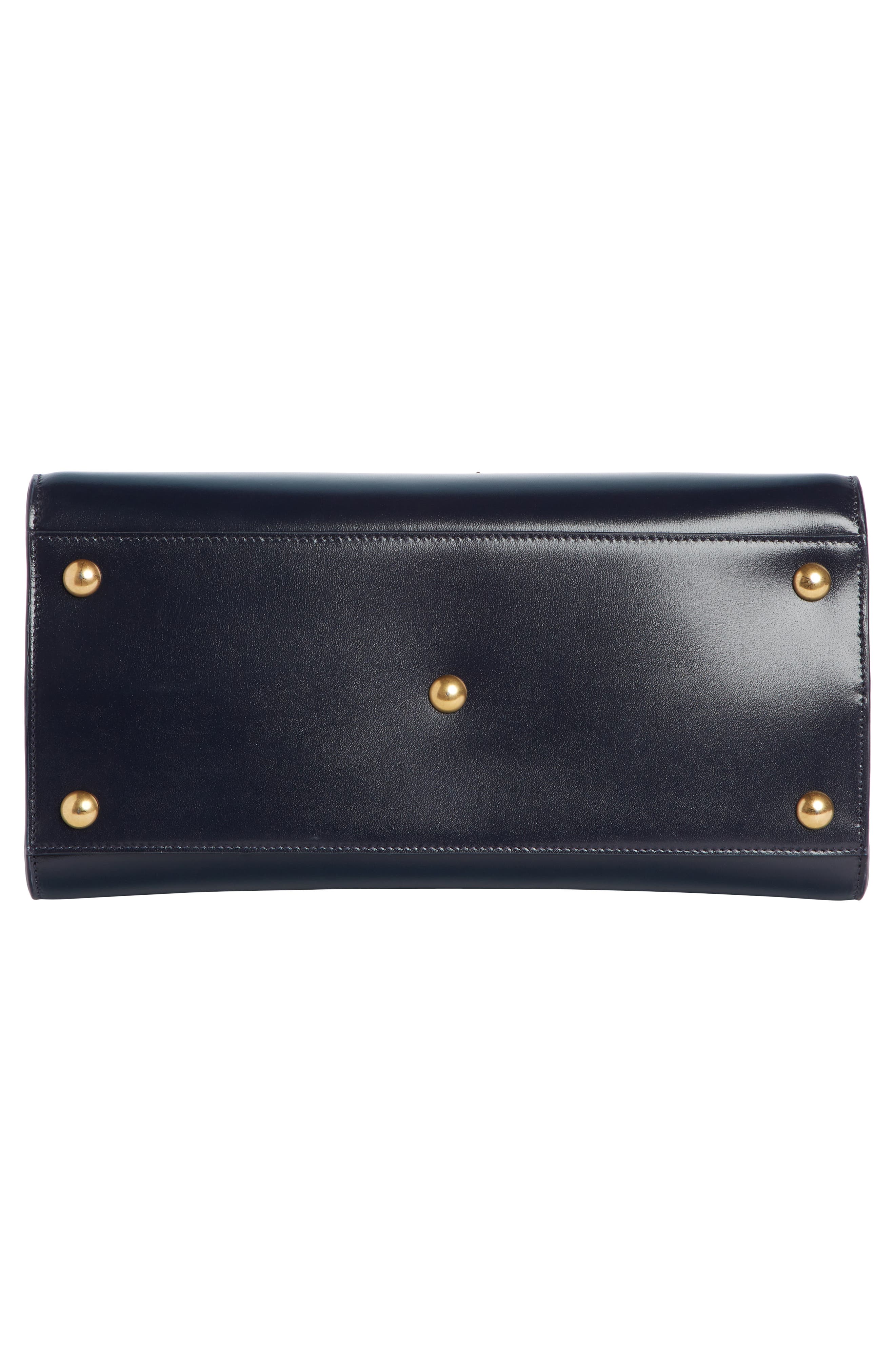 Uptown Small Cabas Leather Satchel, Alternate, color, NOIR
