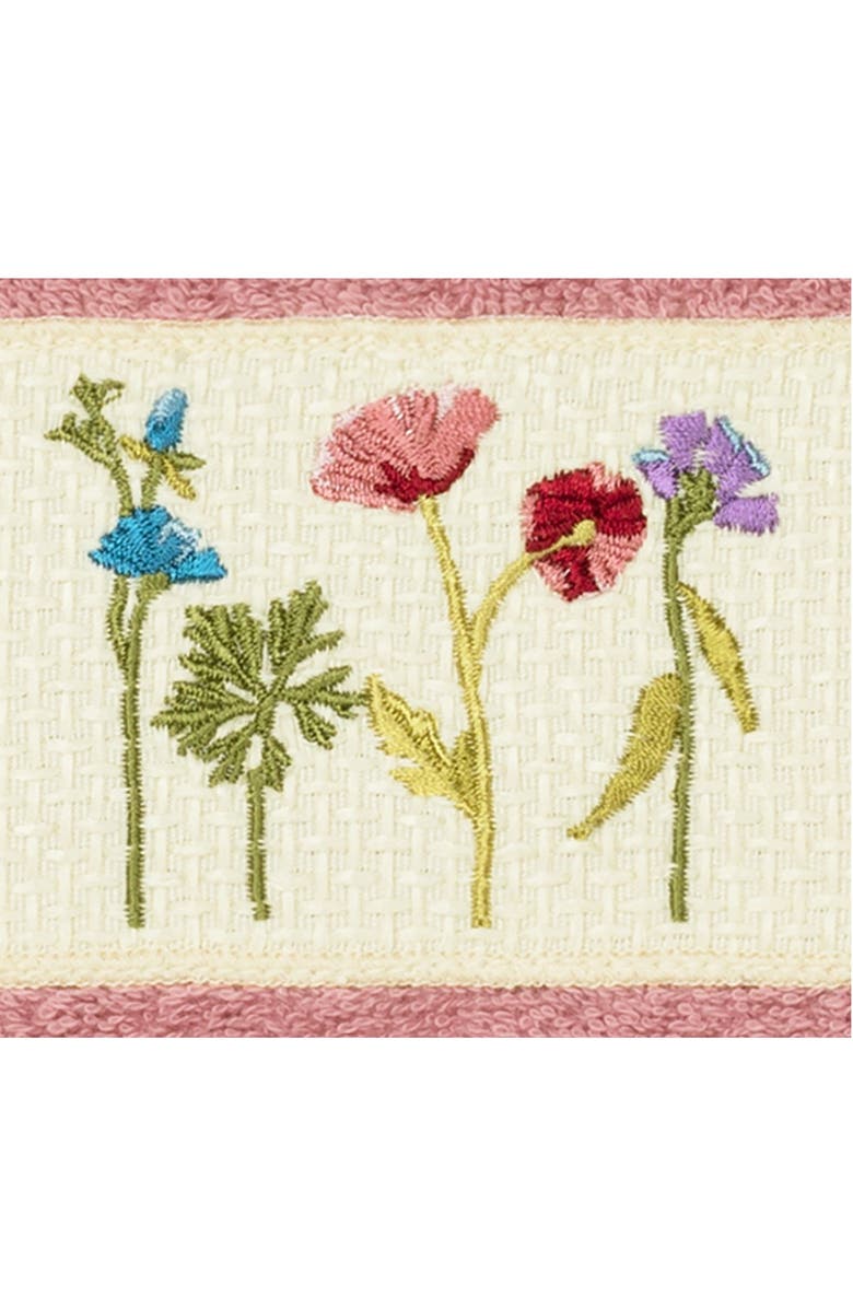 Linum Home Textiles Serenity Embellished Washcloth - Set of 2 - Tea Rose, Alternate, color, Tea Rose