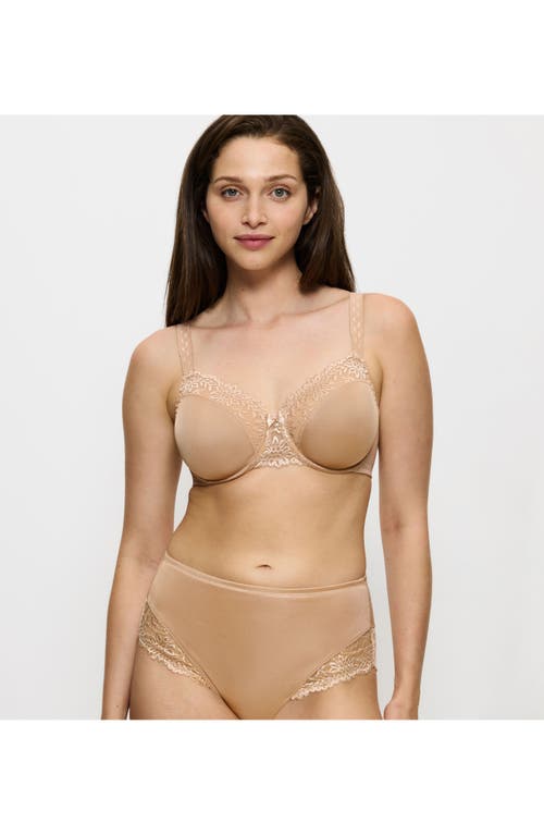 Triumph Ladyform Soft Minimizer Bra In Brown