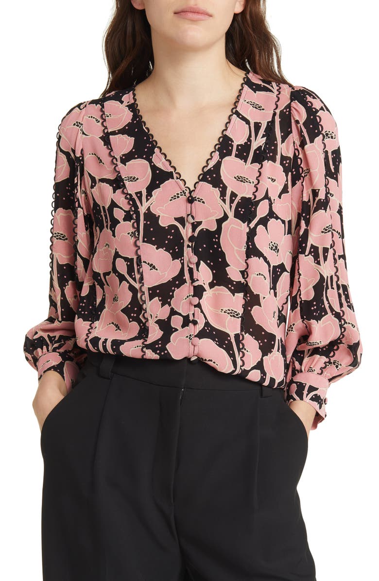 Ted Baker London Stephii V-Neck Blouse, Main, color, 