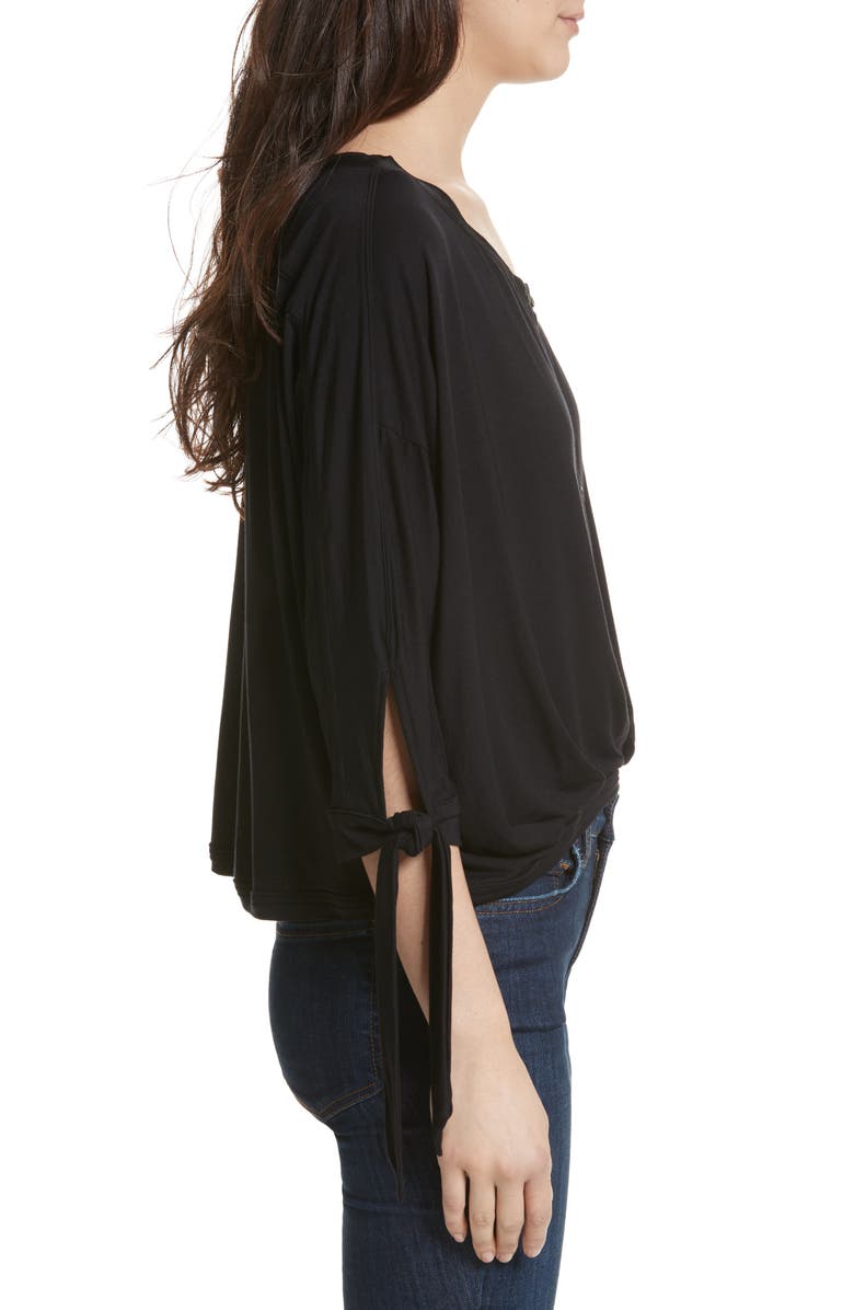 Free People Keepin' On Tie Sleeve Tee, Alternate, color,